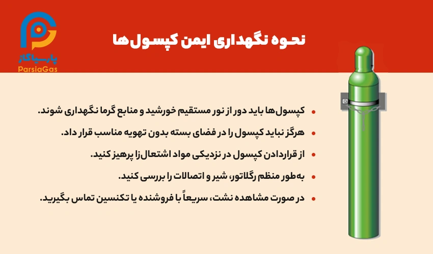 نحوه نگهداری ایمن کپسول‌ها