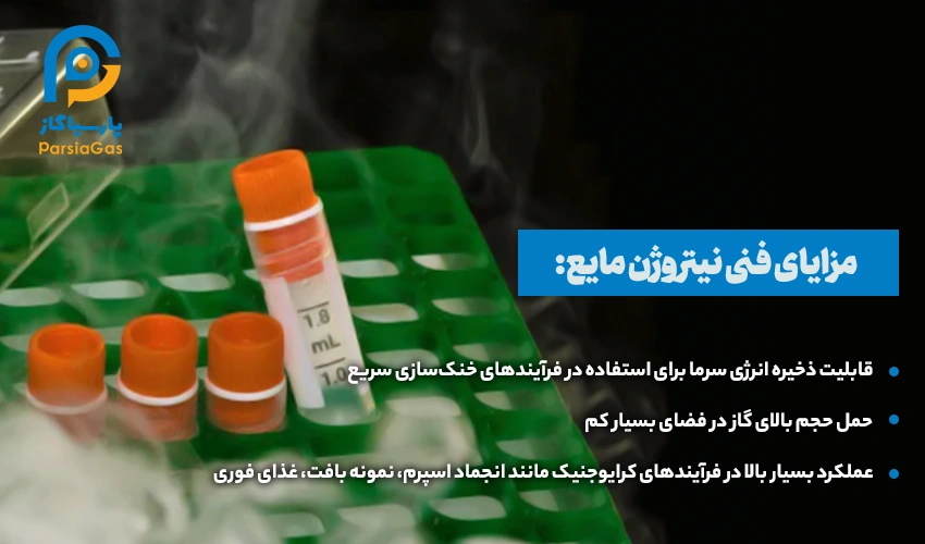 مزایای فنی نیتروژن مایع: